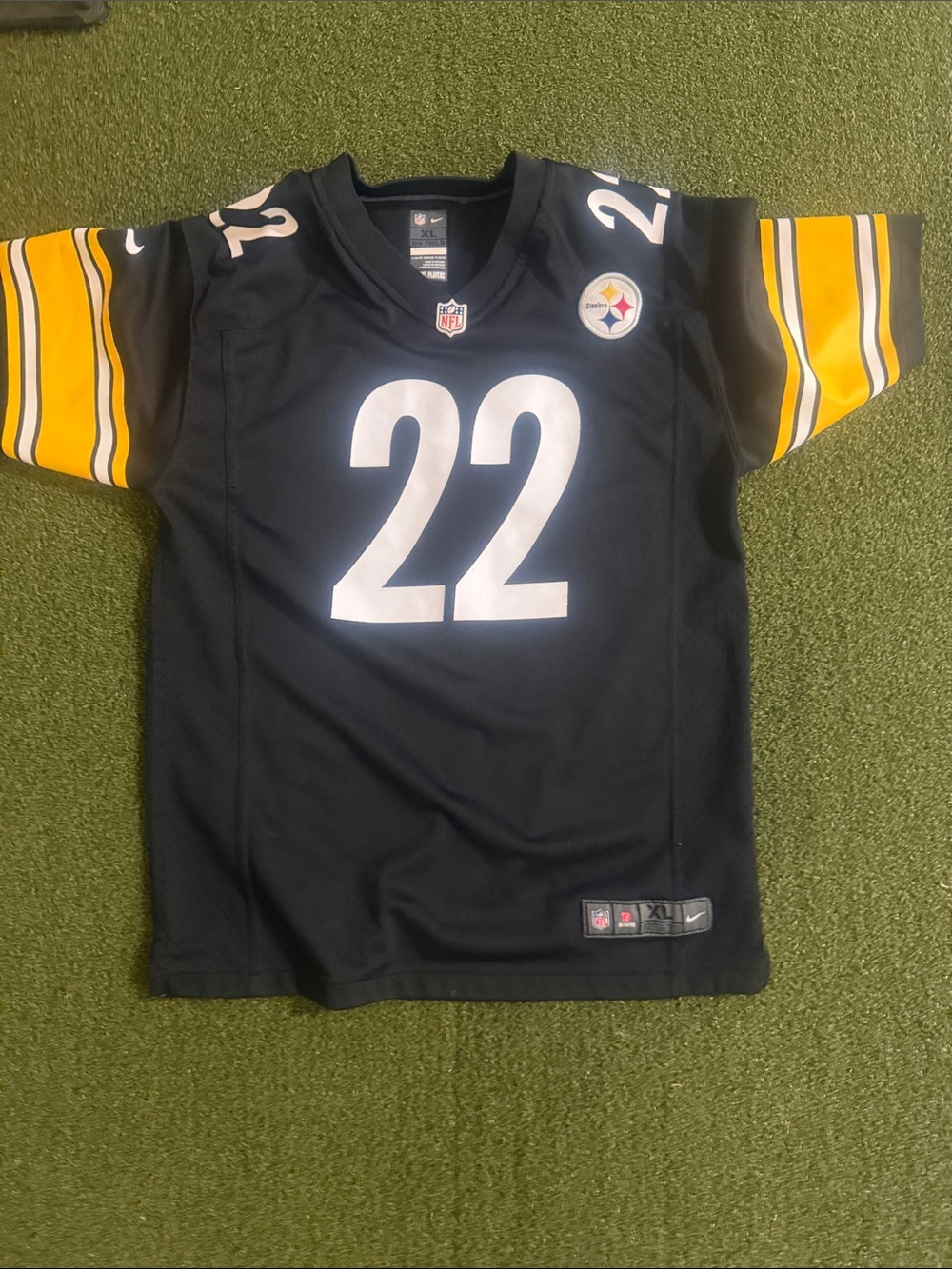 Nike Kids Black & Yellow Steelers #22 Jersey